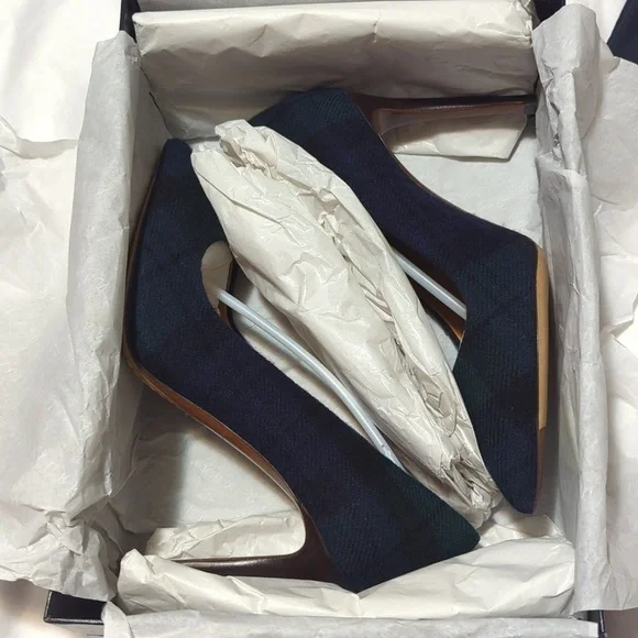 Ralph Lauren Celia Black Watch Tartan Pumps Women's Size 6/36 B Black Mu Tartan. - Picture 13 of 13